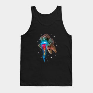 Space Jellyfish and the astronaut -Clear Background- Tank Top